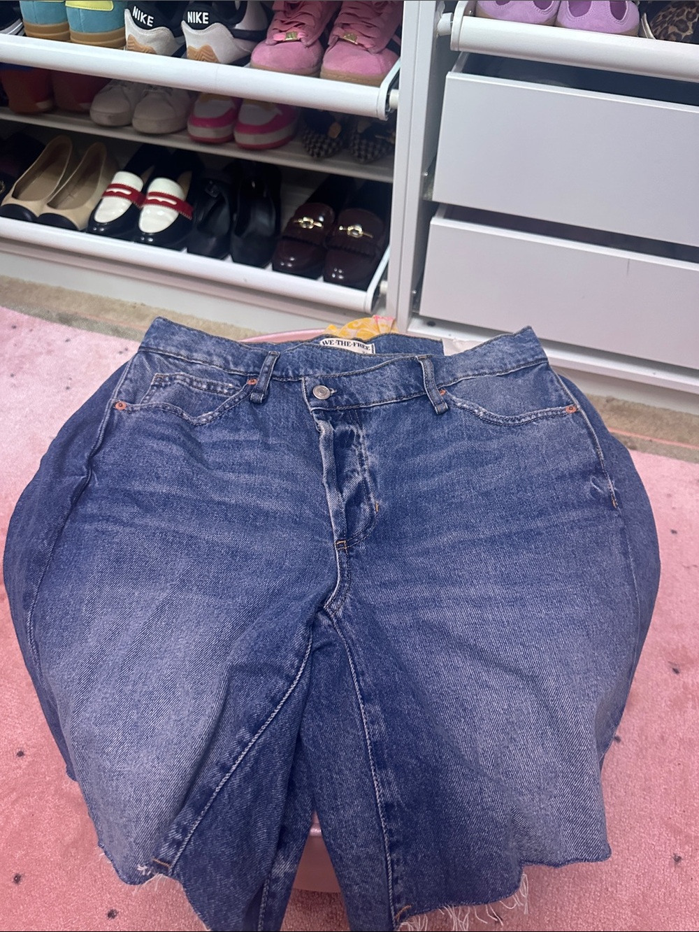 Free People Boomerang high rise long shorts Women's Jeans. Sz 30